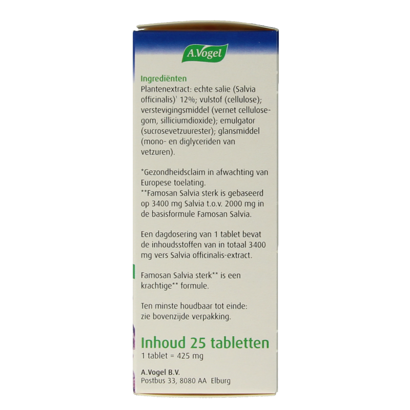 A Vogel Famosan salvia overgang sterk 25 Tabletten