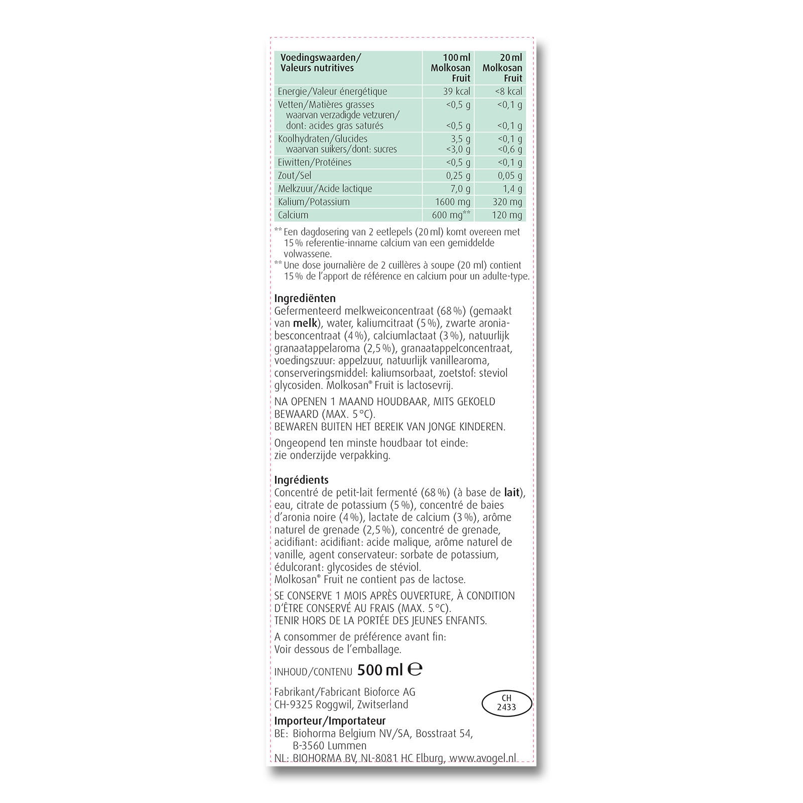 A Vogel Molkosan fruit 500 Milliliter