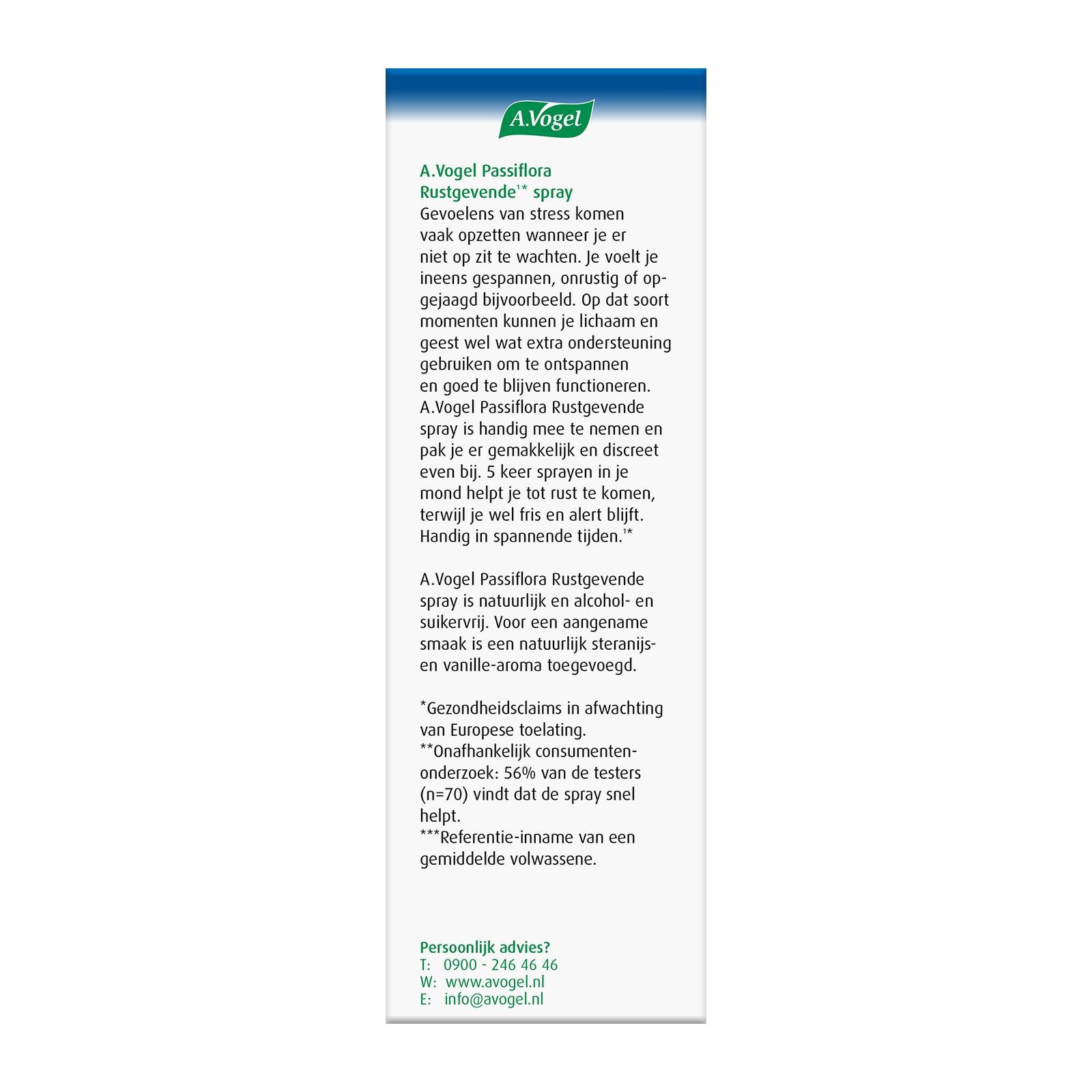 A Vogel Passiflora rustgevende spray 20 Milliliter