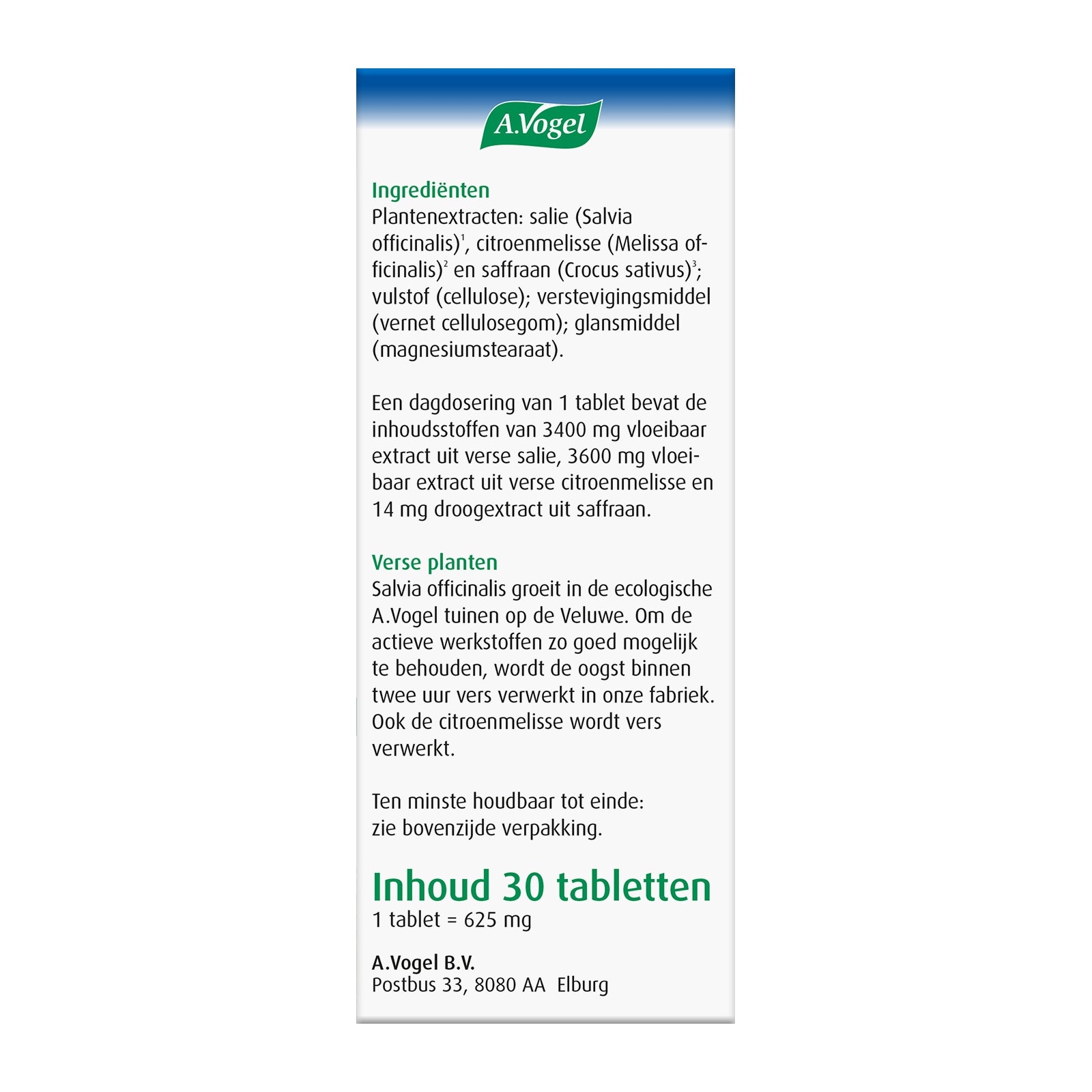 A Vogel Nachtrust tabletten overgang 30 Stuks