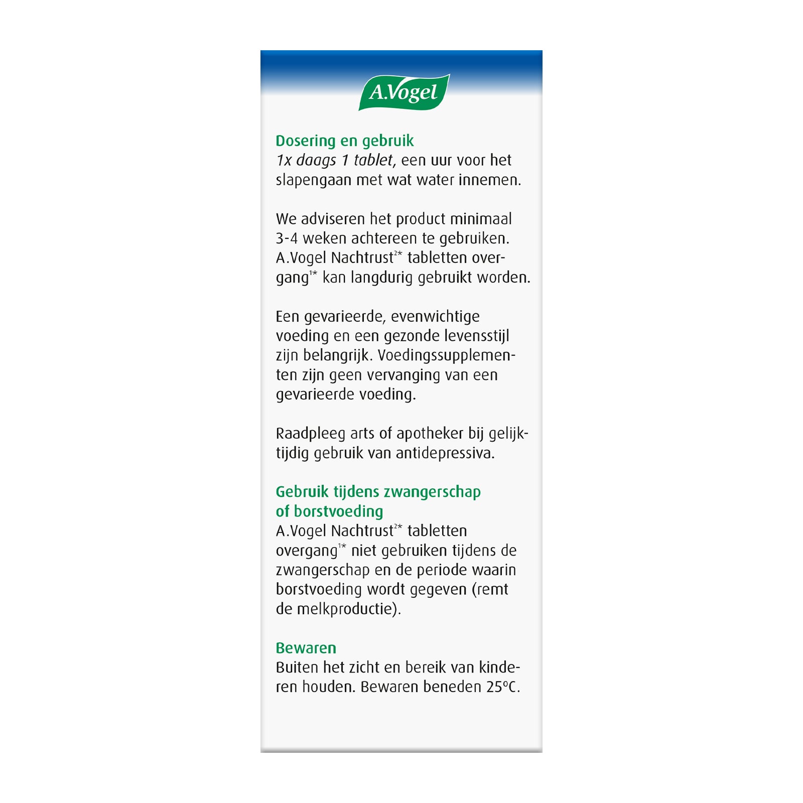 A Vogel Nachtrust tabletten overgang 30 Stuks