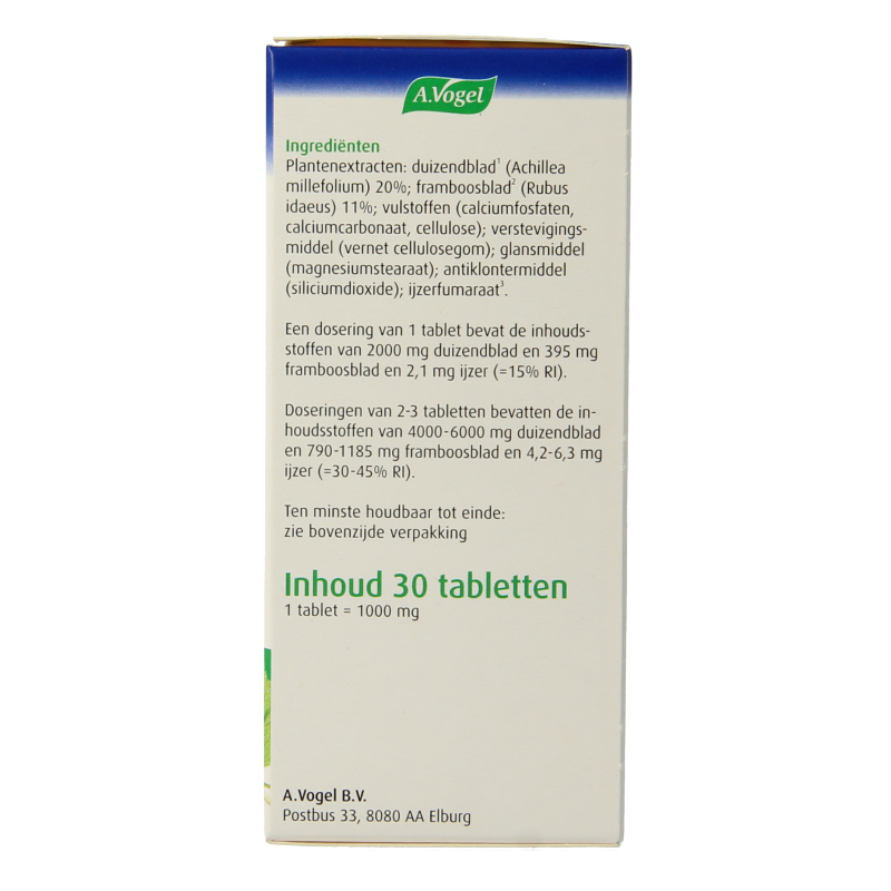 A Vogel Menstruatietabletten 30 Tabletten