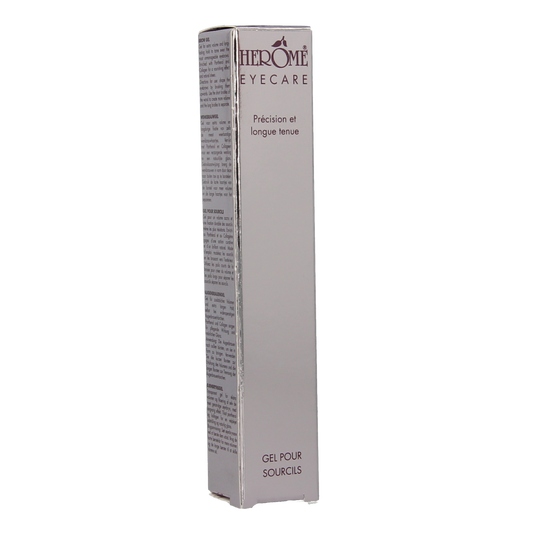 Herome brown brow gel in a 6.5ml tube, designed for eyebrow grooming and shaping.