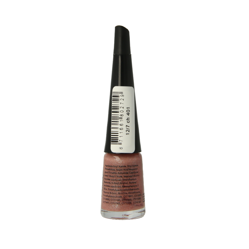 Herome Take Away Nail Colour Basic 12/7 CH 401, 4ml, make-up product with a clear nail polish bottle and brush applicator.