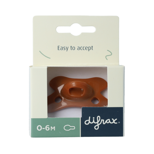 Difrax Fopspeen natural 0-6 maanden assorti 1.00 Stuks