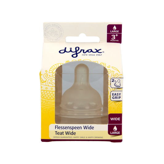 Difrax Flesspeen soft breed large 2.00 Stuks