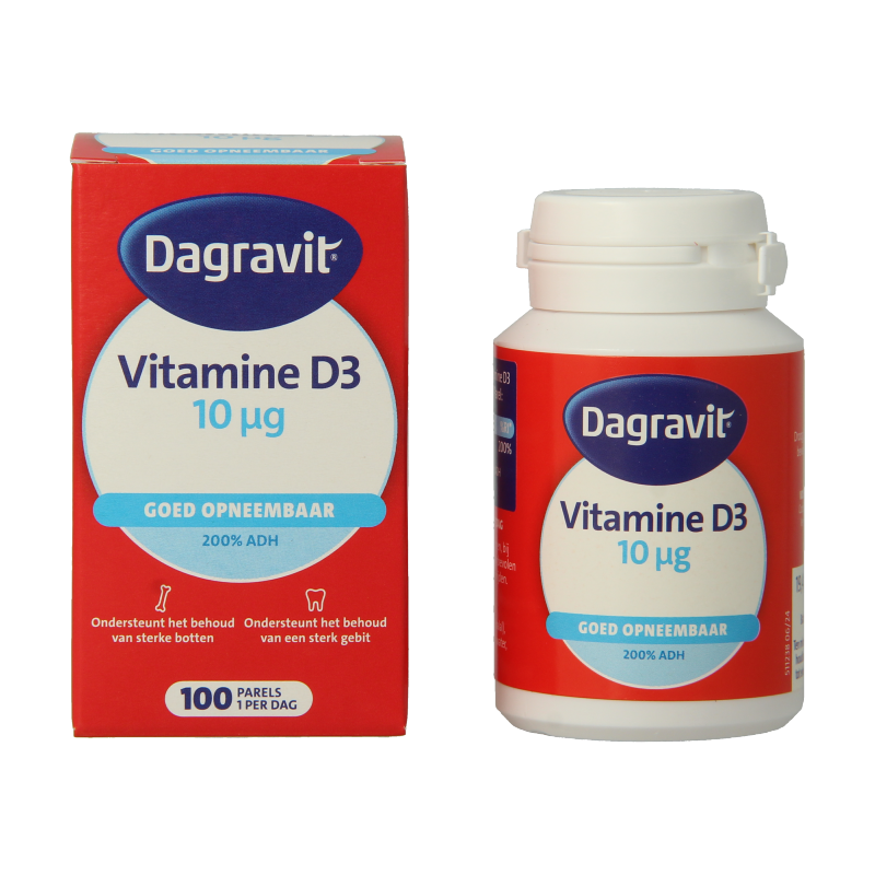 Dagravit Vitamine D pearls 400IU 100 Stuks