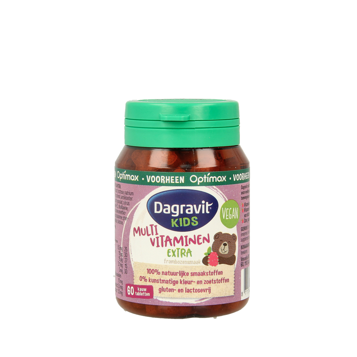 Dagravit Natural kids framboos 60.00 Tabletten