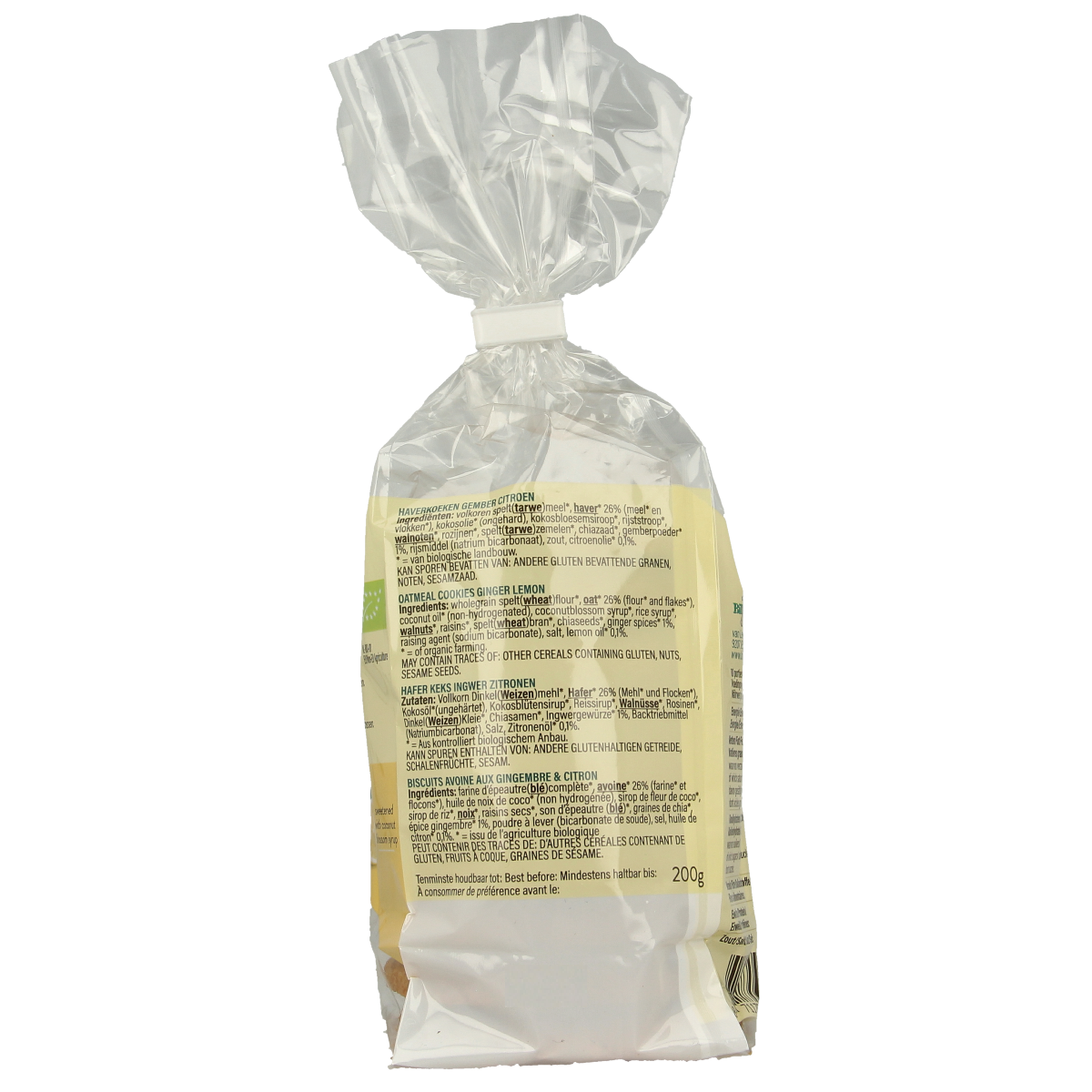 Billy's Farm Haverkoeken gember-citroen bio 200.00 Gram