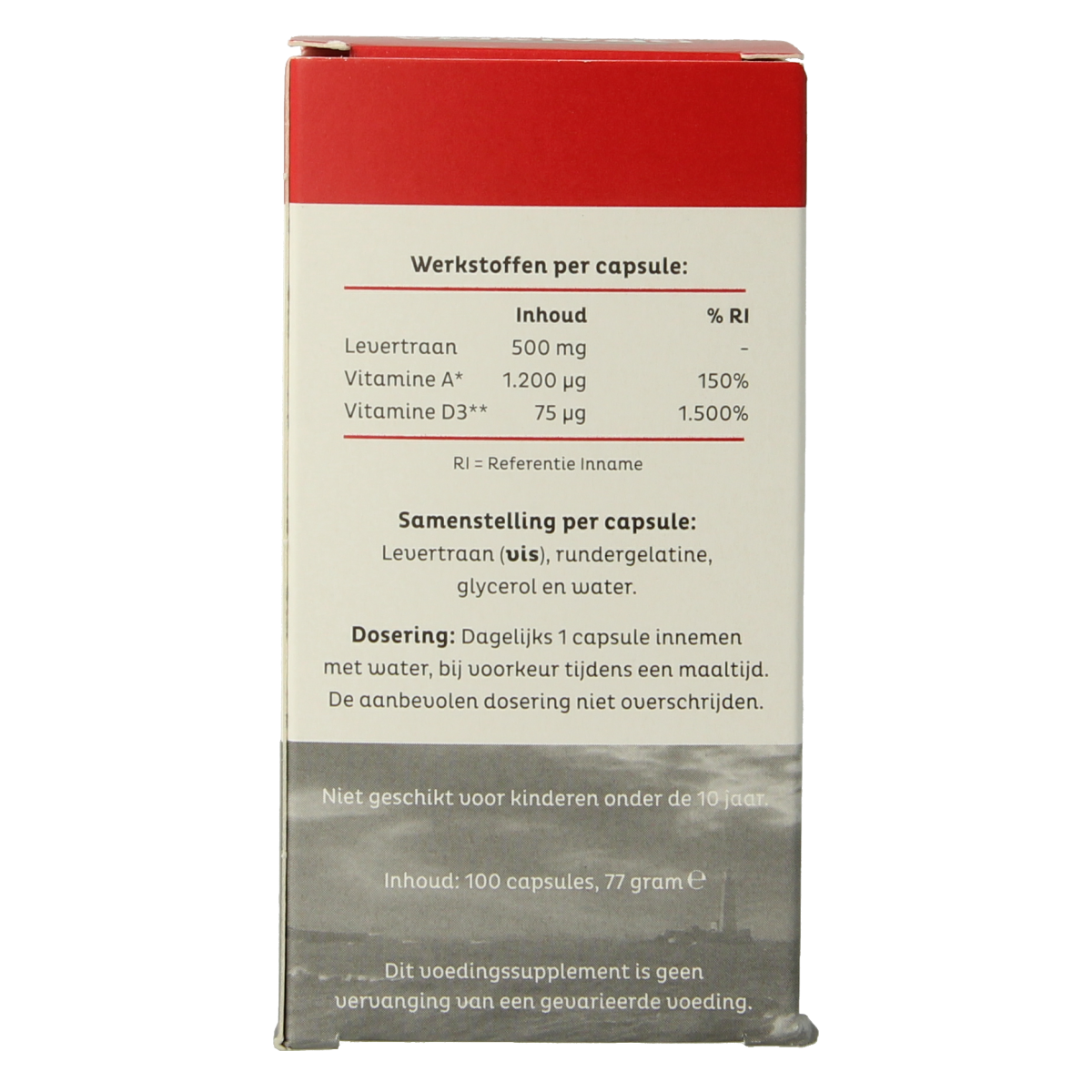Draisma Vitamine A + D levertraan 100.00 Capsules