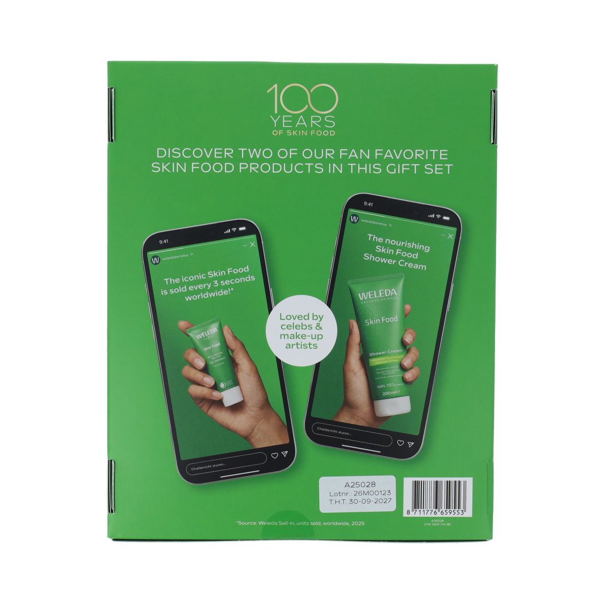 Weleda SKIN FOOD limited edition gift set for body care, featuring natural skincare products in a festive package.