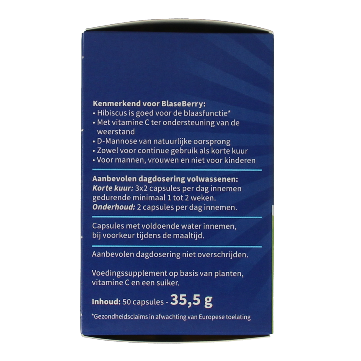 Blaseberry Cranberry D-Mannose & hibiscus 50.00 Capsules