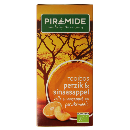 Piramide Rooibos perzik sinaasappel thee bio 20.00 Zakjes