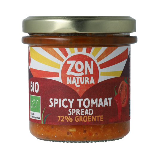 Zonnatura Groentespread spicy tomato bio 135.00 Gram