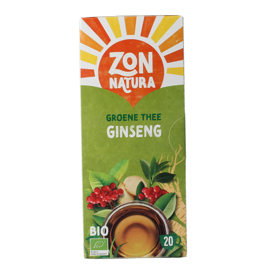 Zonnatura Green tea ginseng bio 20.00 Zakjes