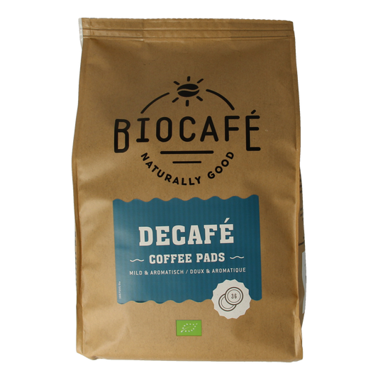 Biocafe Coffee pads caffeinevrij bio 36.00 Stuks