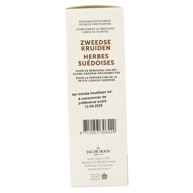 Jacob Hooy Zweedse kruiden klein met kamfer 90.2 Gram