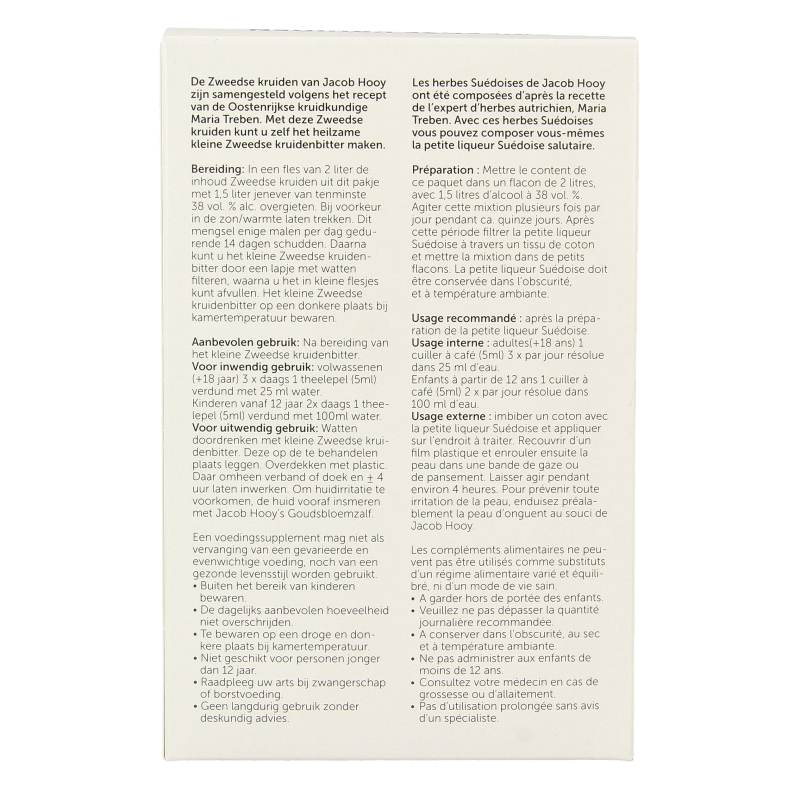 Jacob Hooy Zweedse kruiden klein met kamfer 90.2 Gram