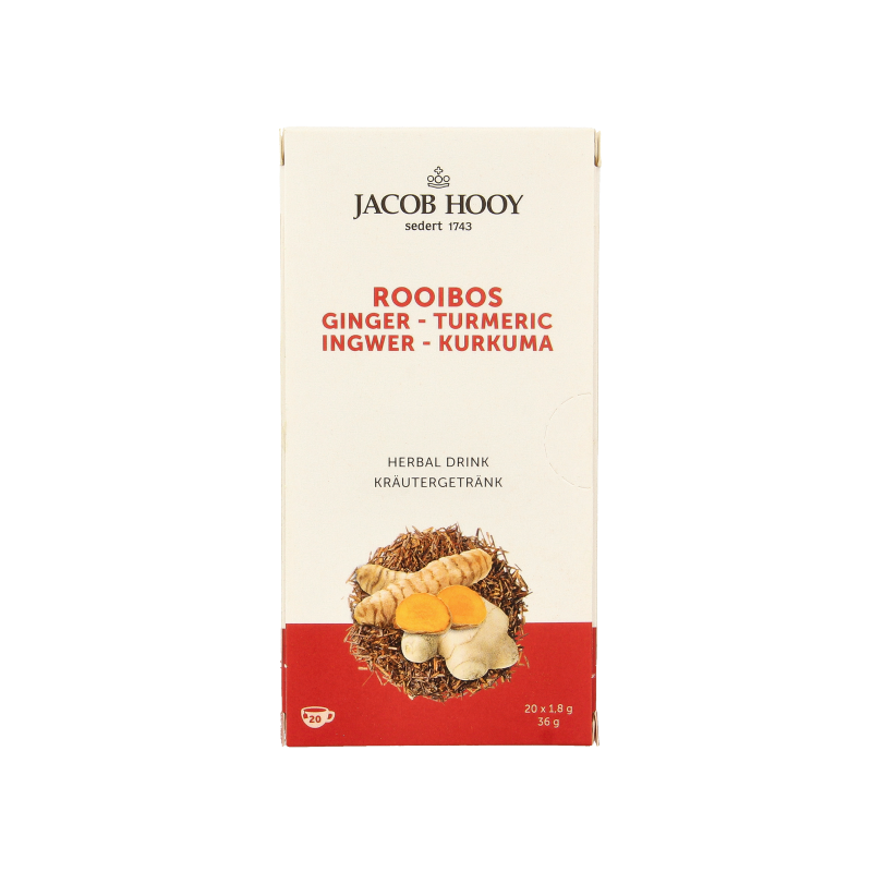 Jacob Hooy Rooibos gember curcuma thee  20 Zakjes