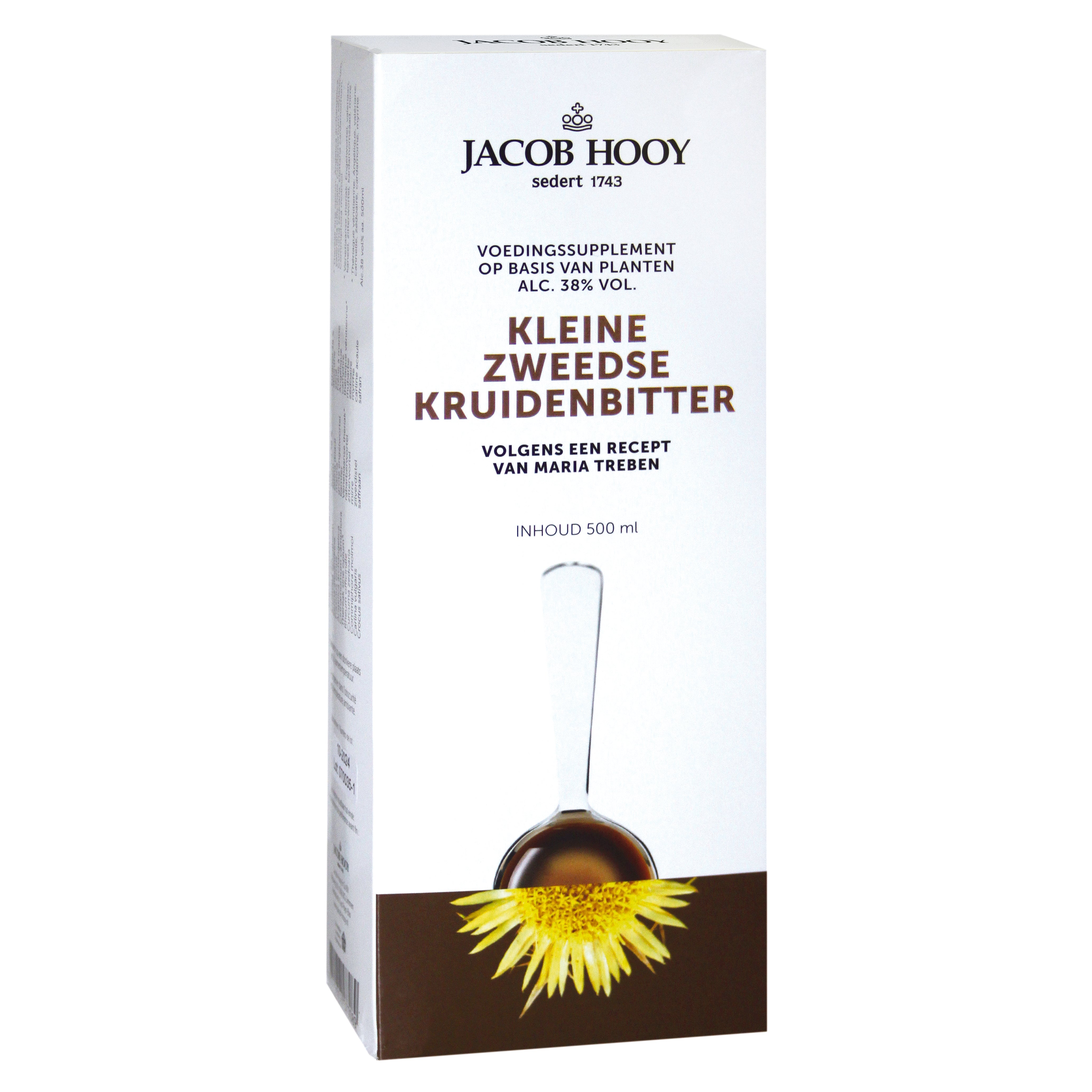 Jacob Hooy Zweedse kruidenbitter groot 500 Milliliter