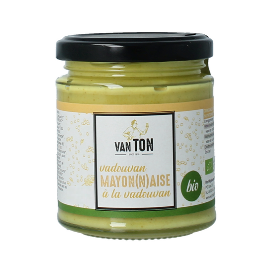 Van Ton Van Ton Mayonnaise Vadouvan Bio sauce in 190ml bottle, showcasing rich creamy texture and label details.