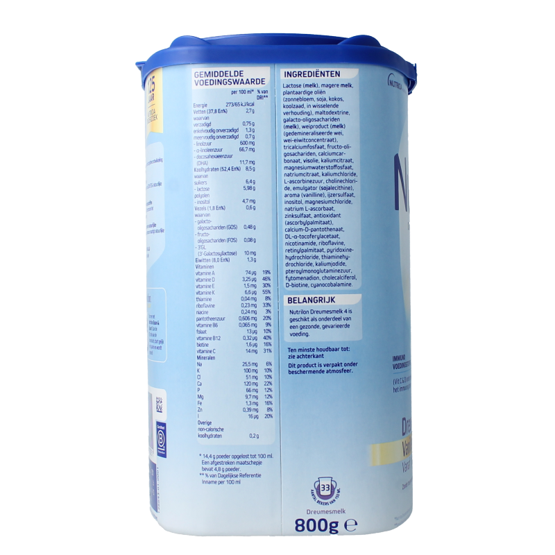 Nutrilon 4 Dreumes vanille poeder 800 Gram