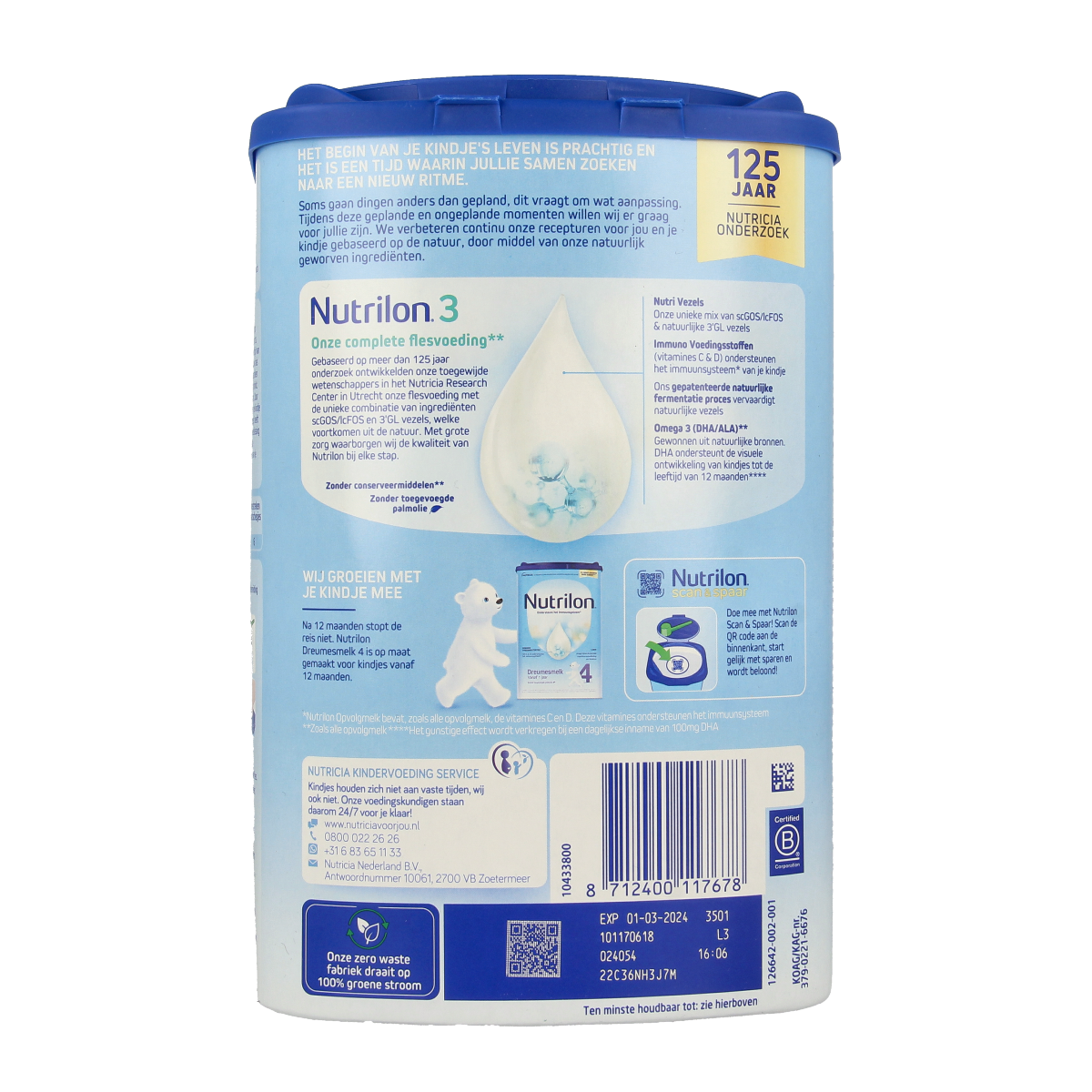Nutrilon Opvolgmelk 3 800.00 Gram