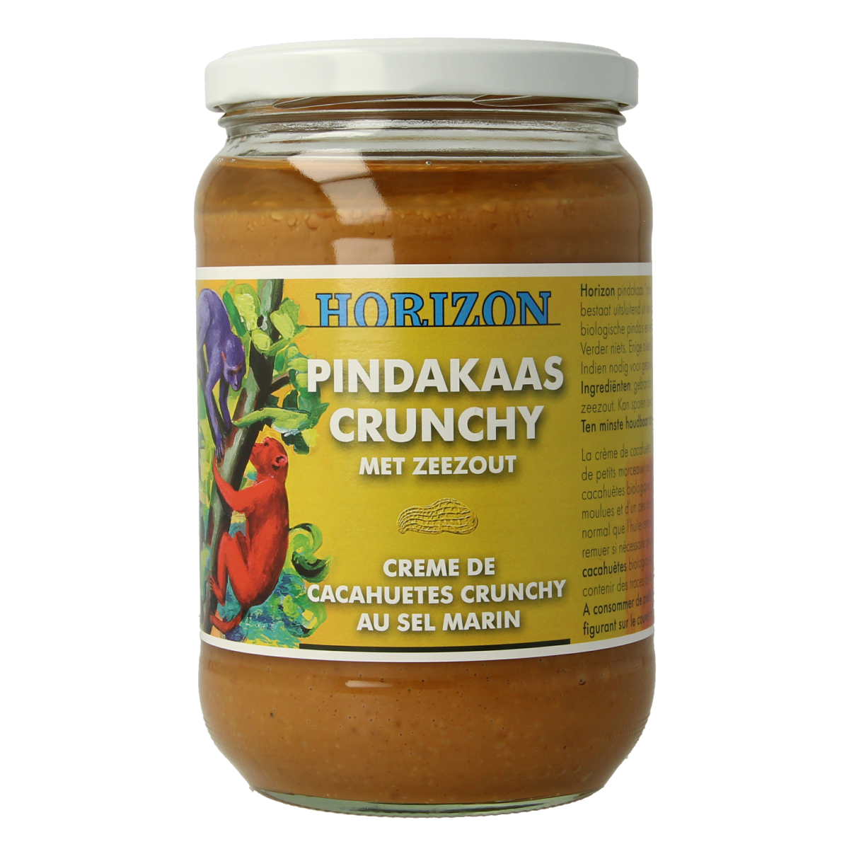 Horizon Pindakaas crunchy met zeezout eko bio 650.00 Gram