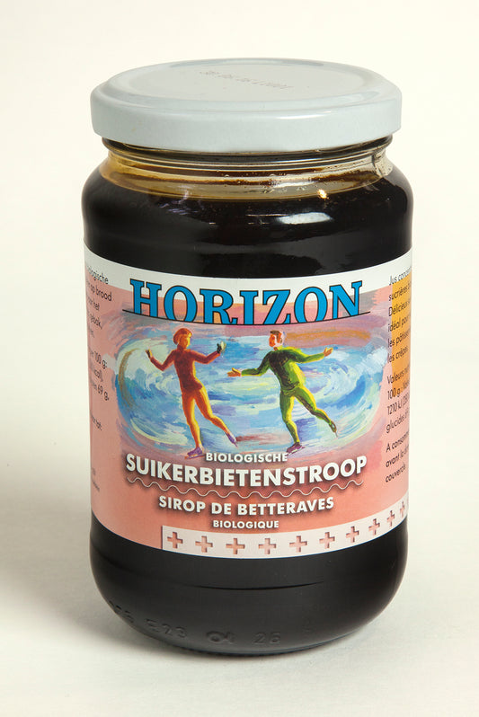 Horizon organic sugar beet syrup in a 450g jar, natural sweetener from suikers en zoetstoffen category, shown in the image.