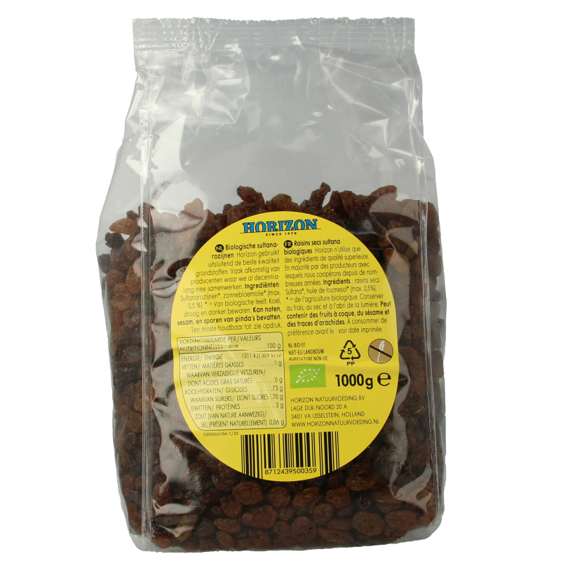 Horizon Rozijnen sultana bio 1 Kilogram