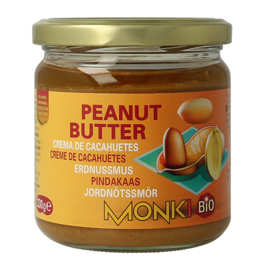 Monki Pindakaas zonder zout bio 330.00 Gram