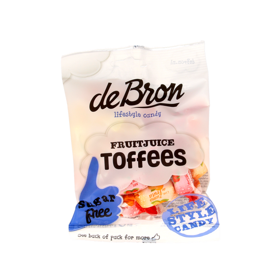 De Bron Fruit toffee suikervrij 90.00 Gram