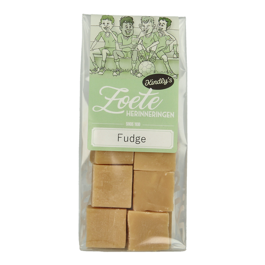 Colorful Kindly's fudge candy in a 150g package, showcasing soft, smooth textures and vibrant packaging from Kindly's.