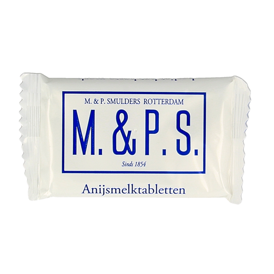 Van Vliet MPS anijsmelk tablets in a container, used as a seasoning or flavoring in sauces and culinary applications.