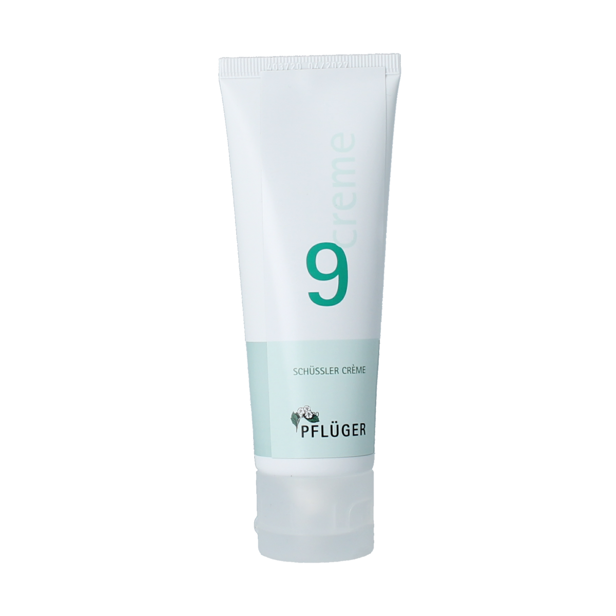 Pflüger Schussler Creme Nr. 9 body care product in a 75ml container, featuring cream with natural ingredients for skin health.