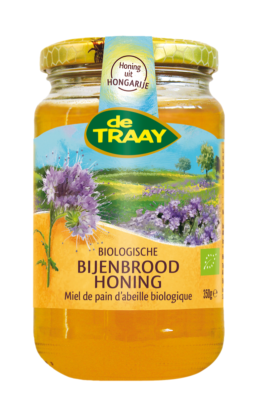 de Traay Bijenbroodhoning bio 350.00 Gram