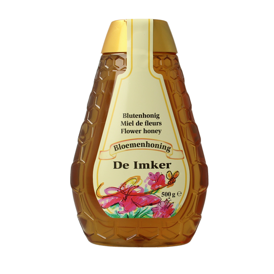 De Imker Bloemenhoning knijpfles 500.00 Gram