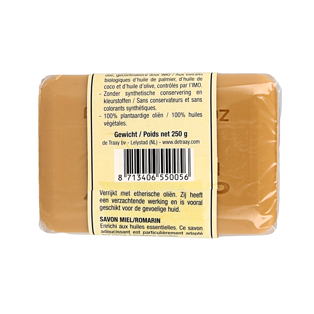 de Traay Zeep honing/rozemarijn bio 250.00 Gram