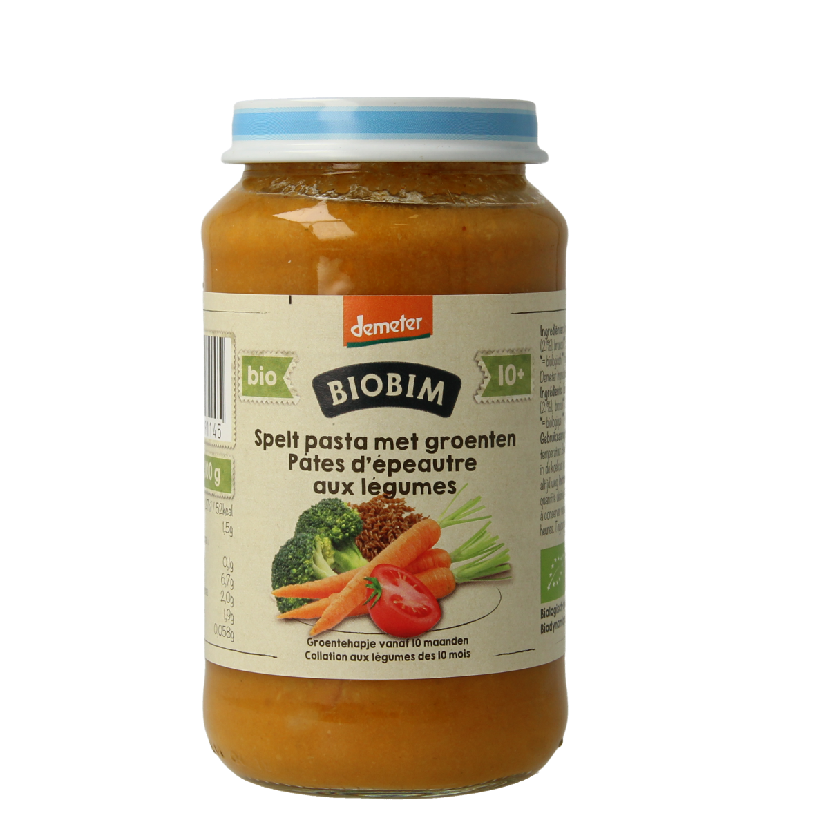 Biobim Speltpasta groente 10+ maanden demeter bio 220.00 Gram