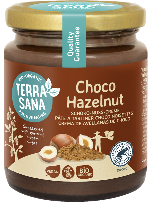 TerraSana Choco hazelnootpasta bio 250.00 Gram