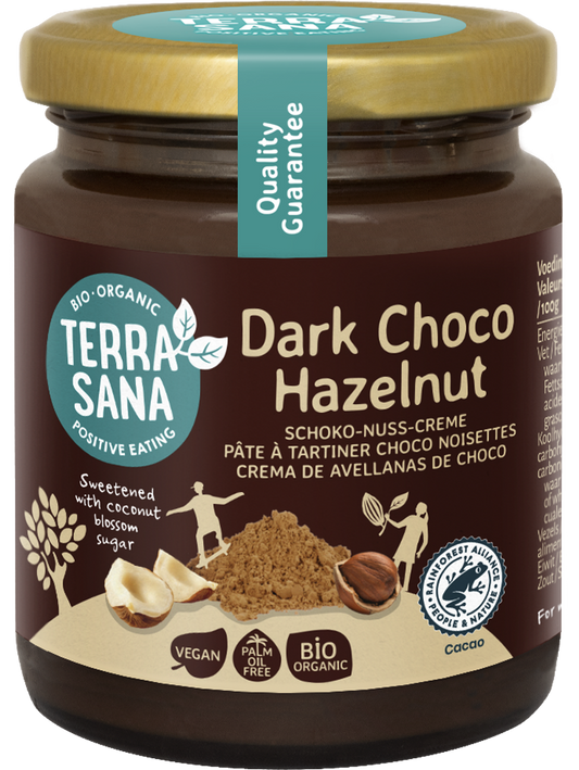 TerraSana Choco hazelnootpasta puur bio 250 Gram
