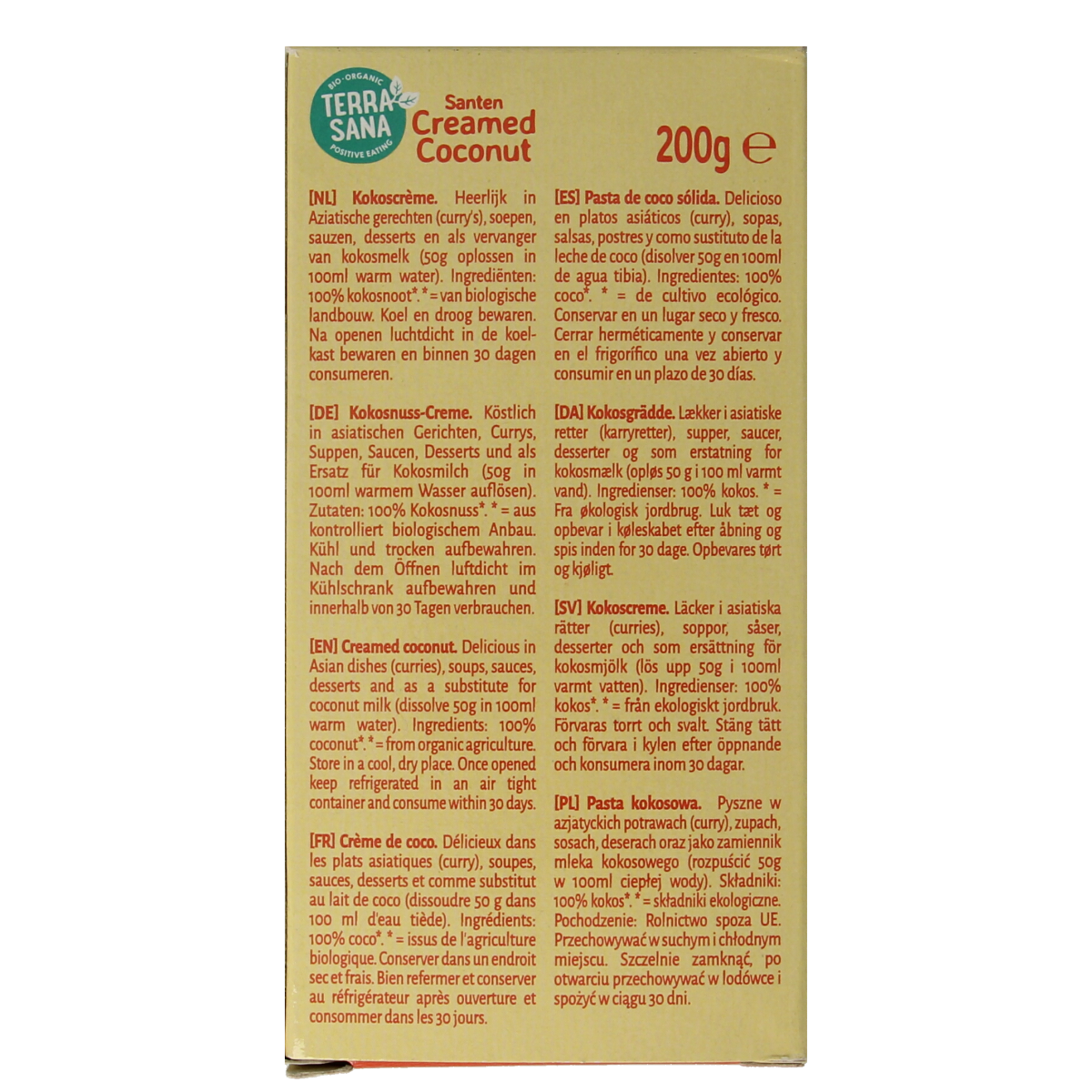 TerraSana Santen coconut creamed bio 200.00 Gram