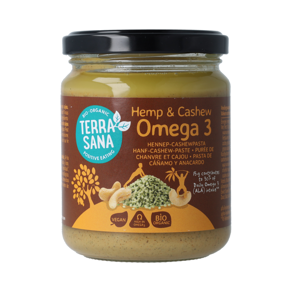 TerraSana Omega 3 hennep cashewpasta 250.00 Gram