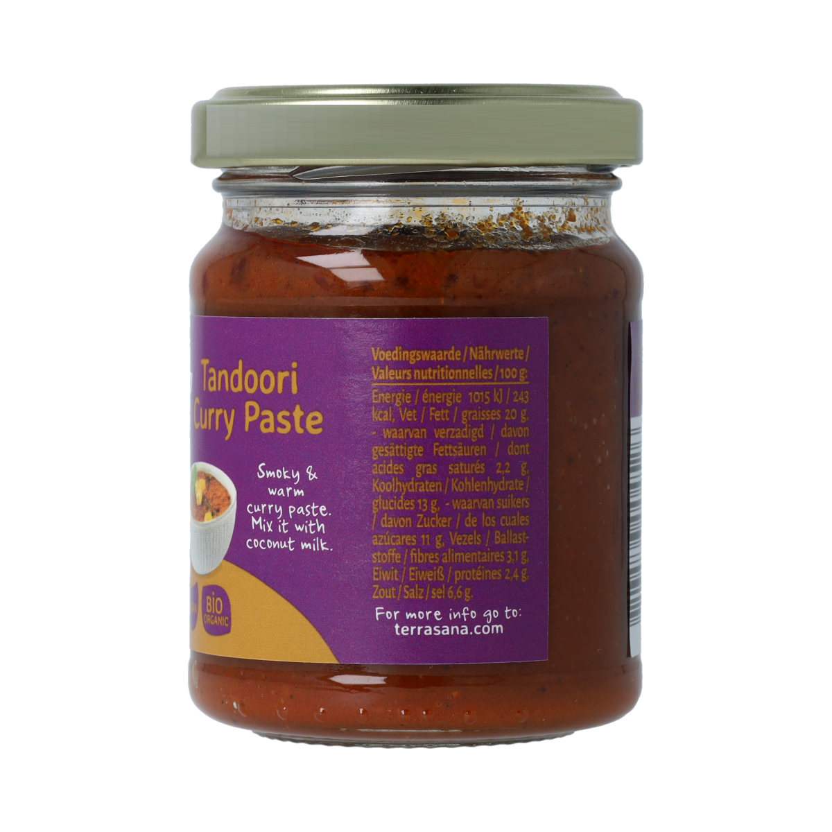 TerraSana Indiase tandoori currypasta 130.00 Gram
