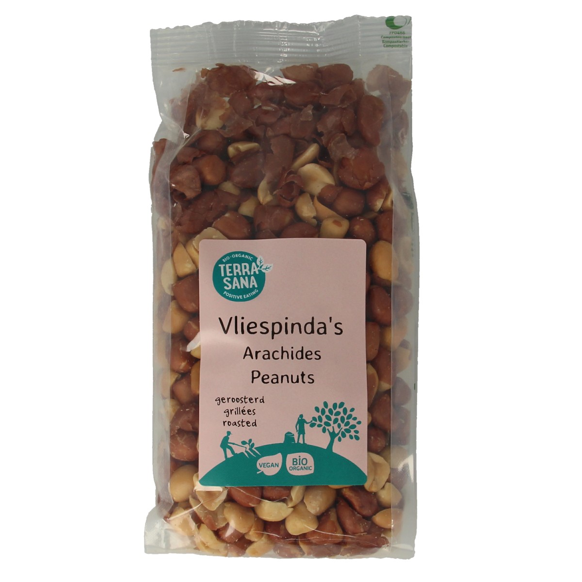 TerraSana Op=Op Pinda vlies zonder zout geroosterd bio 250.00 Gram