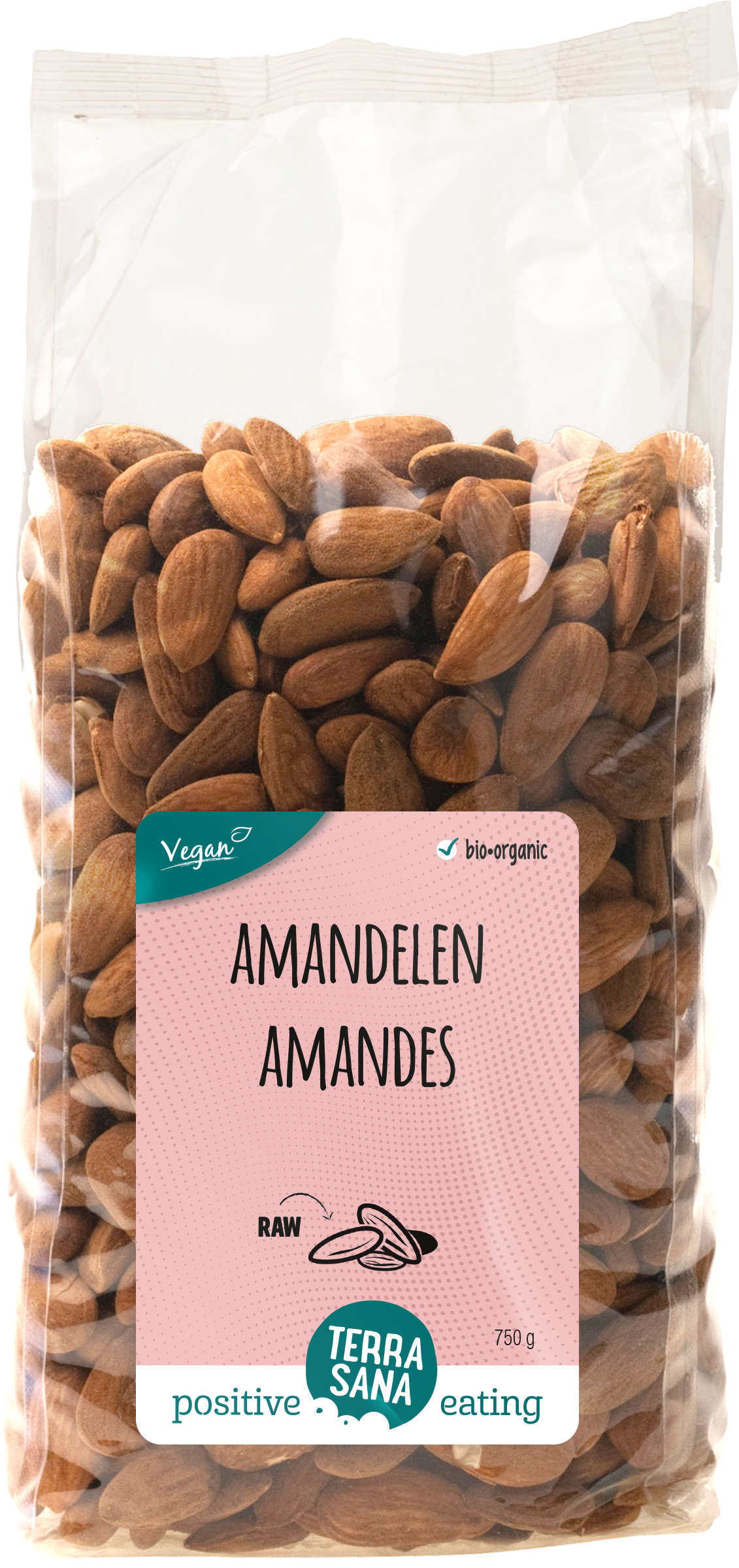 TerraSana RAW Amandelen bruin bio 750 Gram
