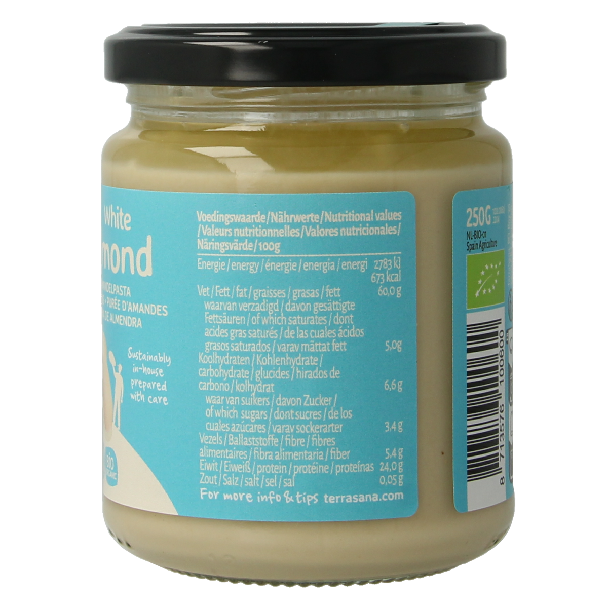 TerraSana Witte amandelpasta bio 250.00 Gram