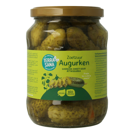 TerraSana Augurken fris zoet/zuur bio 670.00 Gram