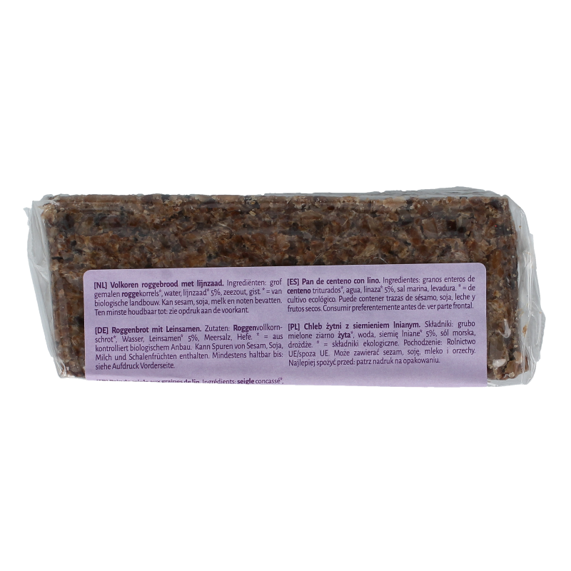 TerraSana Roggebrood lijnzaad bio 500 Gram