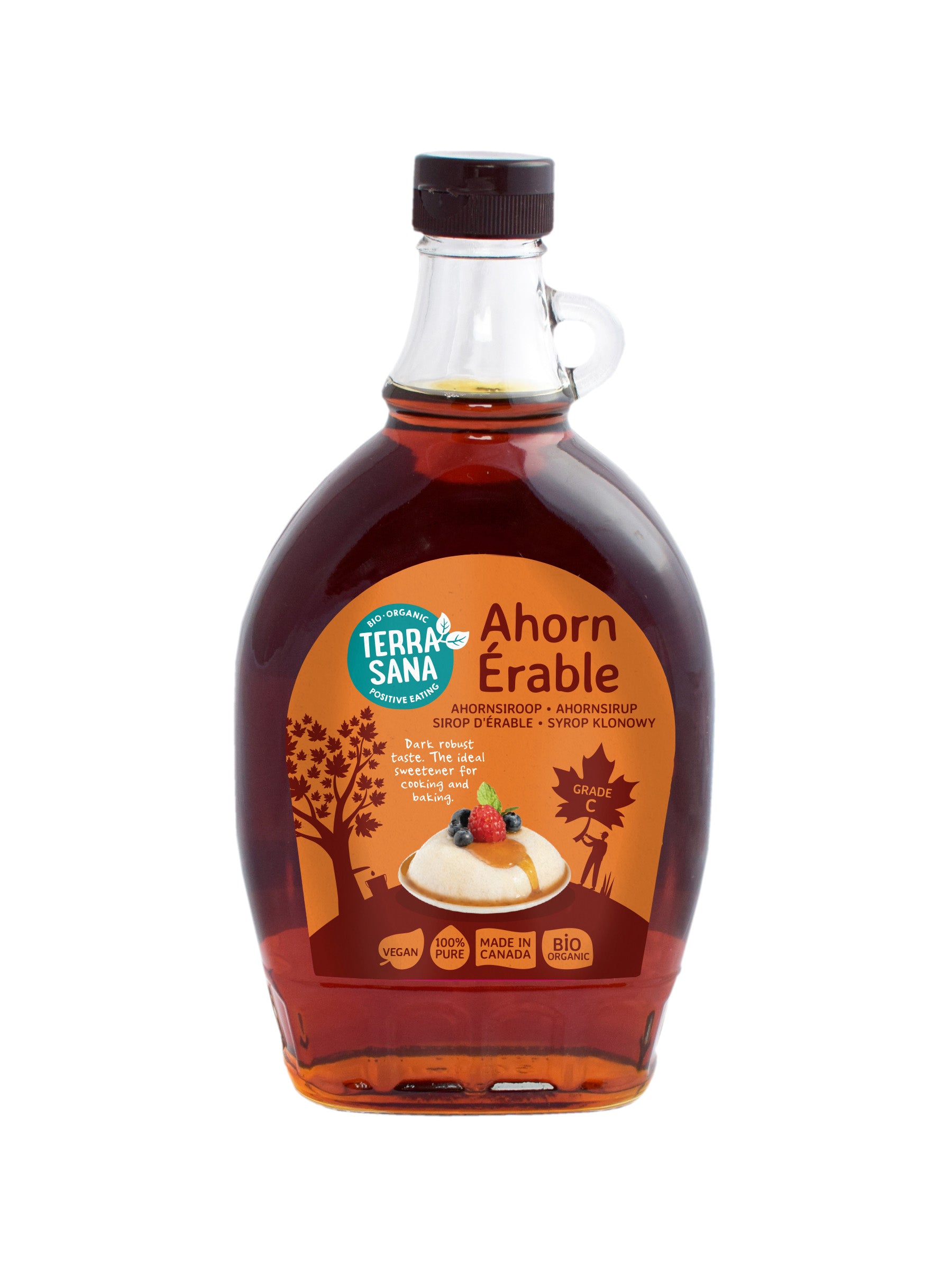 TerraSana Ahornsiroop graad C (glas) bio 500 Milliliter